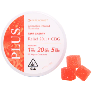 Plus - Plus - Tart Cherry - 20:5:1 THC:CBD:CBG - Gummy - 520mg