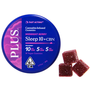 Plus - Plus - Midnight Berry - 10:5:5 THC:CBN:CBD - Sleep Gummy - 10pk - 100mg