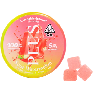 Plus - Plus - Sour Watermelon (S) - Gummy - 20pk - 100mg