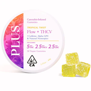Plus - Plus - Flow Tropical Twist - 5:2.5:2.5 THC:THCv:CBC - Gummy - 200mg
