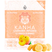 Kanha - CBD Peach 4CBD:1THC - Gummy - 10 Pack - 100mg