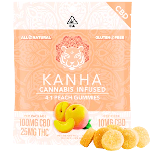 KANHA - Kanha - CBD Peach 4CBD:1THC - Gummy - 10 Pack - 100mg
