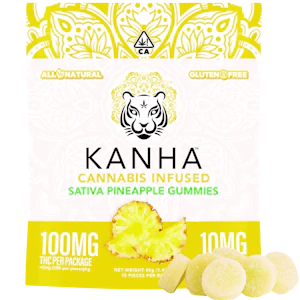 KANHA - Kanha - Pineapple (S) - Gummy - 10 Pack - 100mg