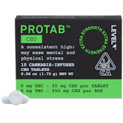 Level Protab - CBD - Tablets - 10 Pack - 250mg