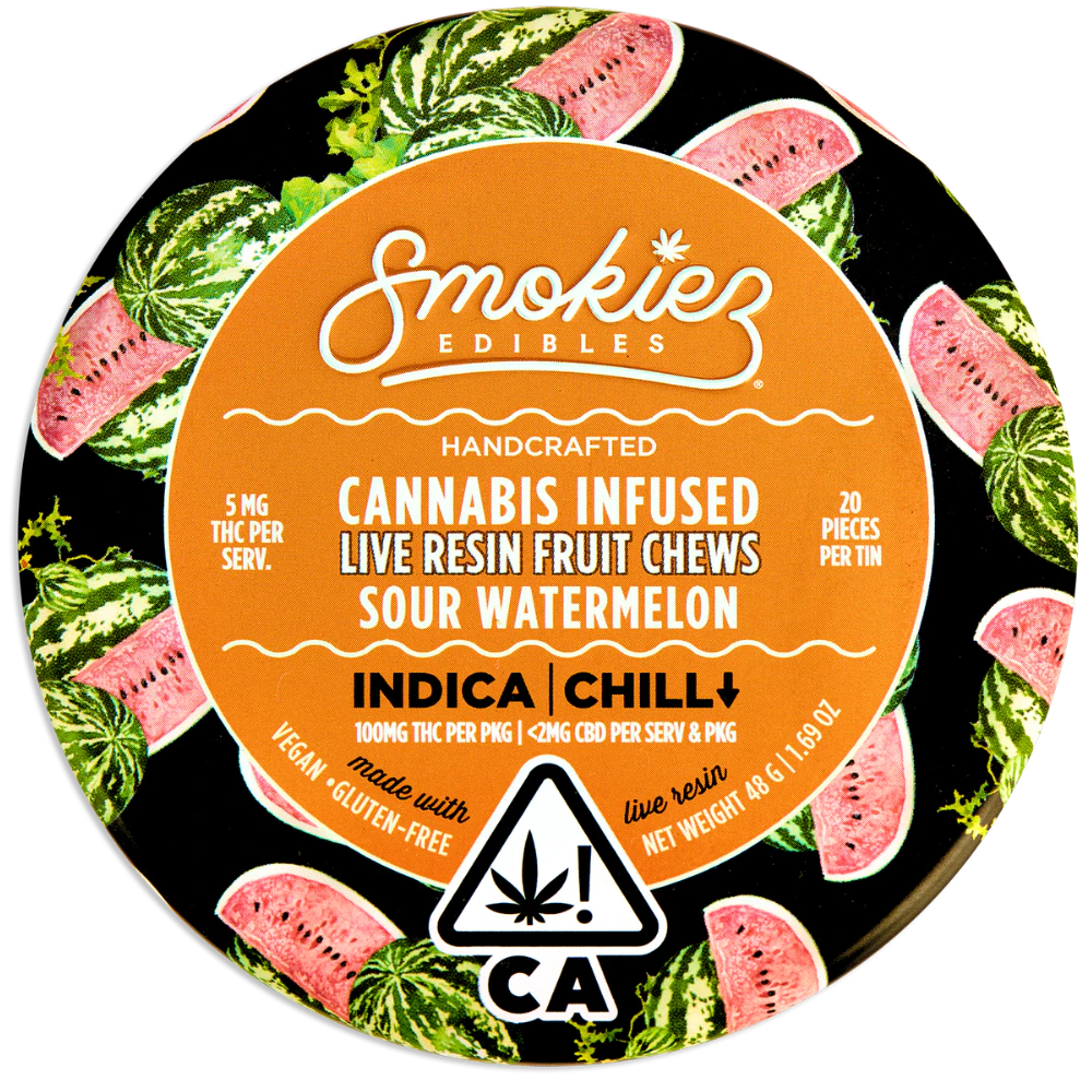 SMOKIEZ - Smokiez - Live - Sour Watermelon - Gummy - 20 Pack - 100mg Main Image