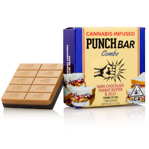 Punch - Punch Bar - Peanut Butter Jelly Dark Chocolate - 100mg