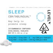 Level - Tablingual - Sleep CBN - Sublingual Tablet - 20 Pack - 100mg