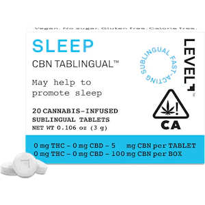 LEVEL - Level - Tablingual - Sleep CBN - Sublingual Tablet - 20 Pack - 100mg