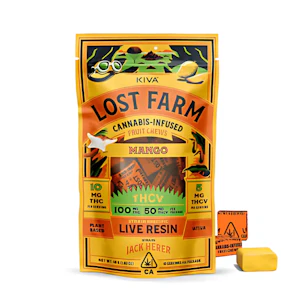 KIVA - Kiva - Lost Farm Chews - Mango x Jack Herer (S) 2:1 THCv - Live Resin - 100mg