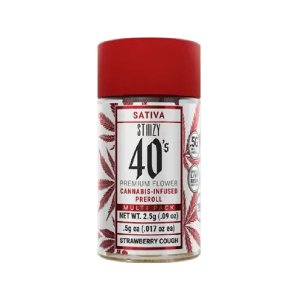 STIIIZY - Stiiizy - 40 - Strawberry Cough (S) - Infused Joint - 5 Pack - 2.5g Main Image