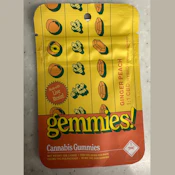 Ginger Peach (100MG) | 1:1 Live Resin Gummies | Hybrid