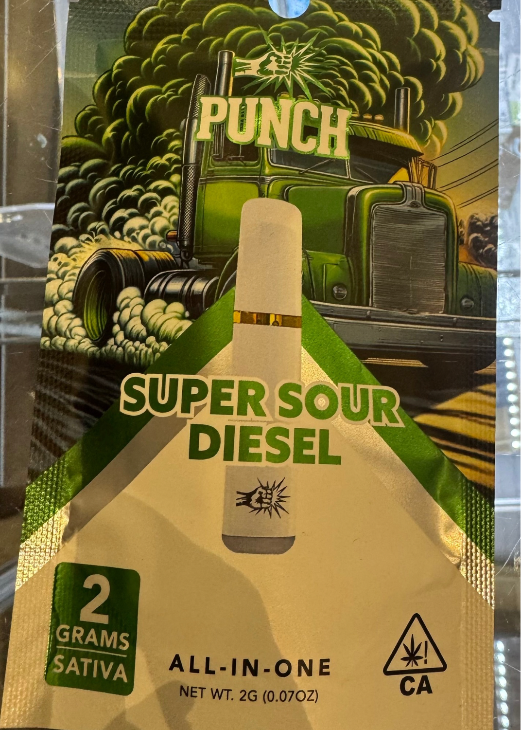 Punch - 2g - Distillate AIO - Super Sour Diesel