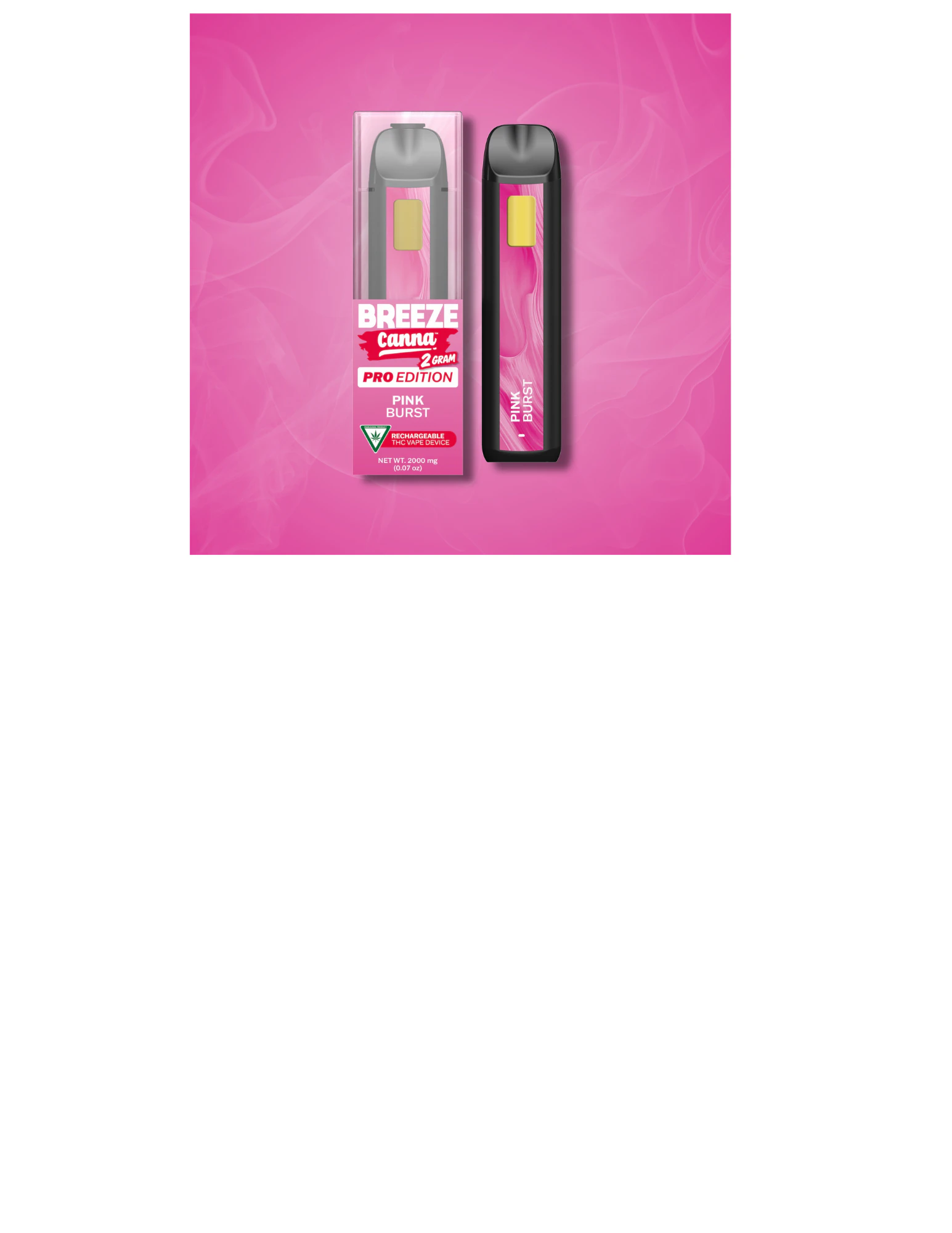 Breeze Canna - Breeze Canna-Pink Burst - THC 2g Disposable Main Image