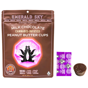 Emerald Sky - Emerald Sky - Indica Milk Peanut Butter Cups - 20 Pack - 100mg