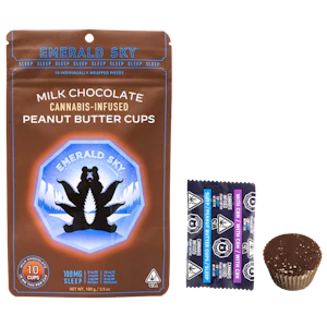 Emerald Sky - Emerald Sky - Sleep CBN Milk Chocolate Peanut Butter Cups - 10 Pack - 100mg