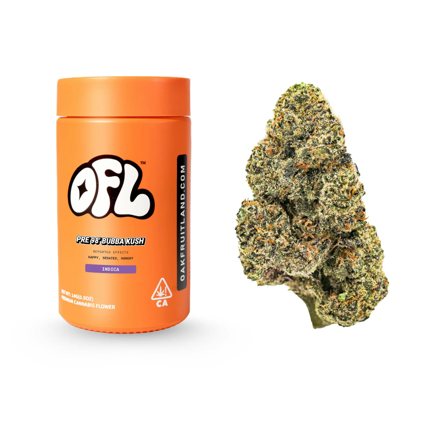 Oakfruitland (OFL) - Oakfruitland - Flower - Pre 98 Bubba Kush - 14G Main Image