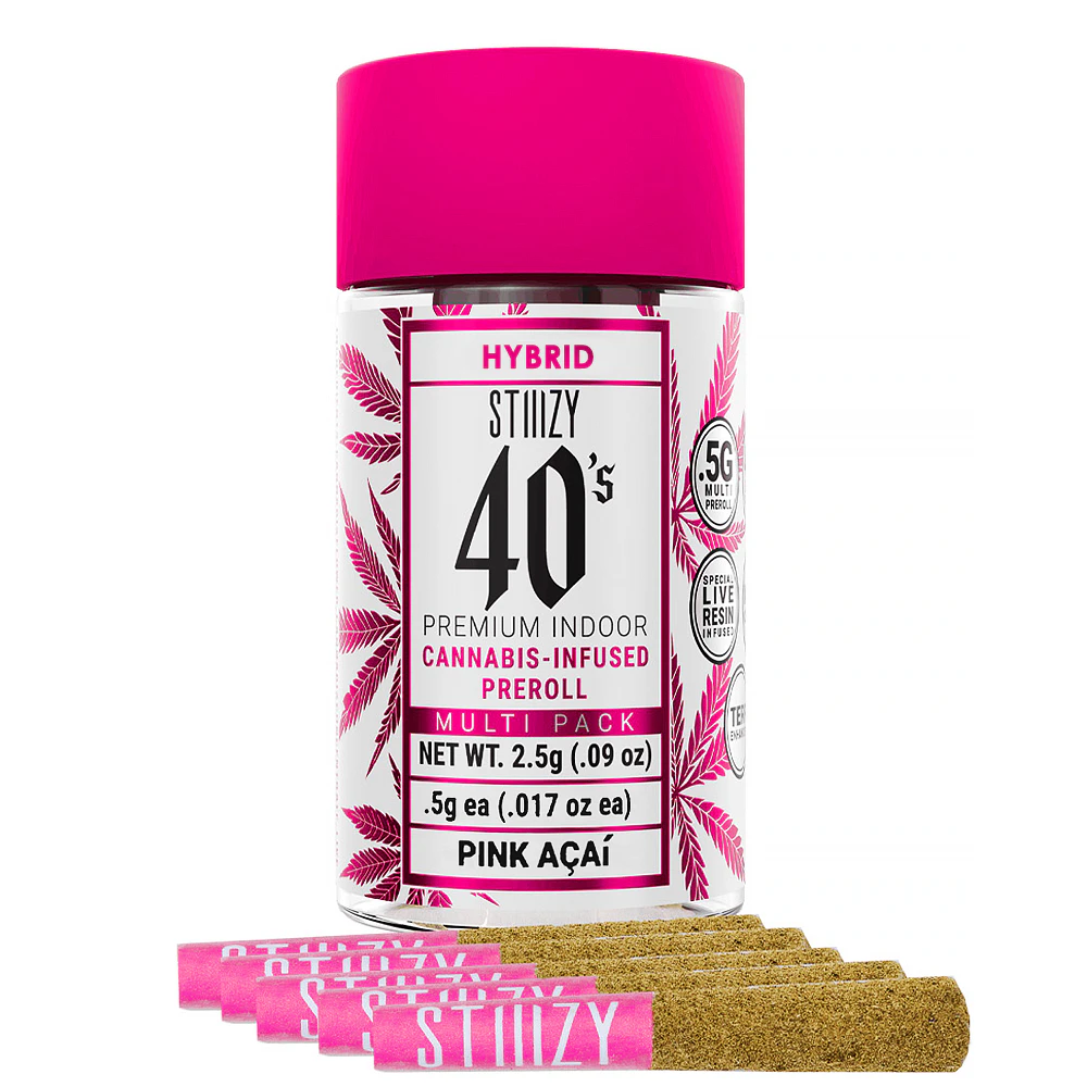 STIIIZY - Stiiizy - 40 - Pink Acai (H) - Infused Joint - 5 Pack - 2.5g Main Image