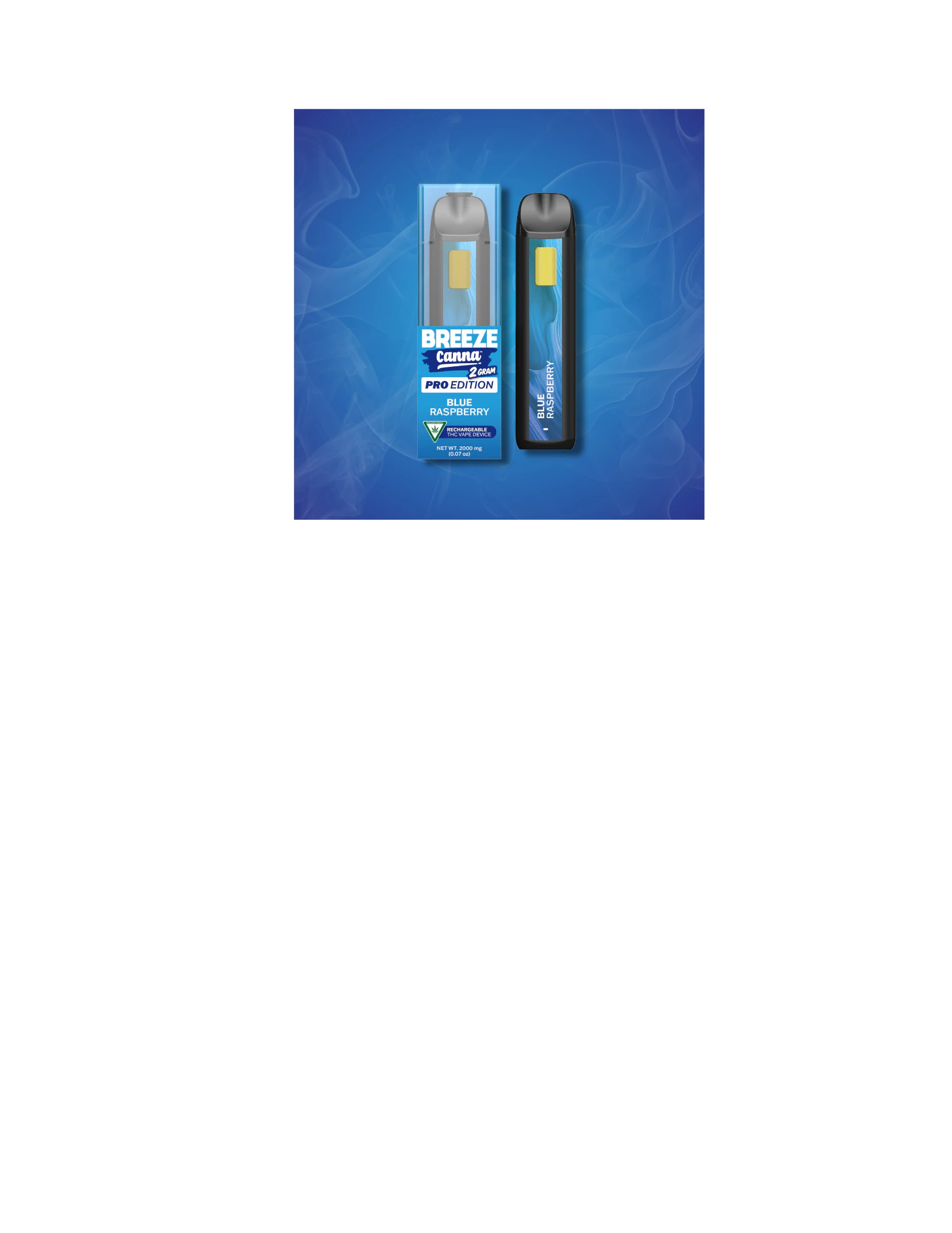 Breeze Canna - Breeze Canna-Blue Raspberry - THC 2g Disposable Main Image