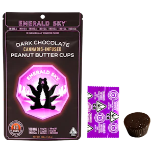 Emerald Sky - Emerald Sky - Indica Dark Chocolate Peanut Butter Cups - 10pk - 100mg