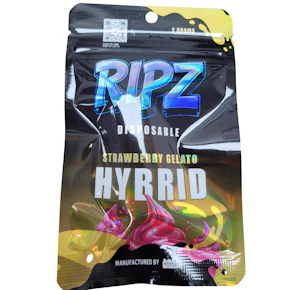 RIPZ | Strawberry Gelato | 2g Disposable vape Cart