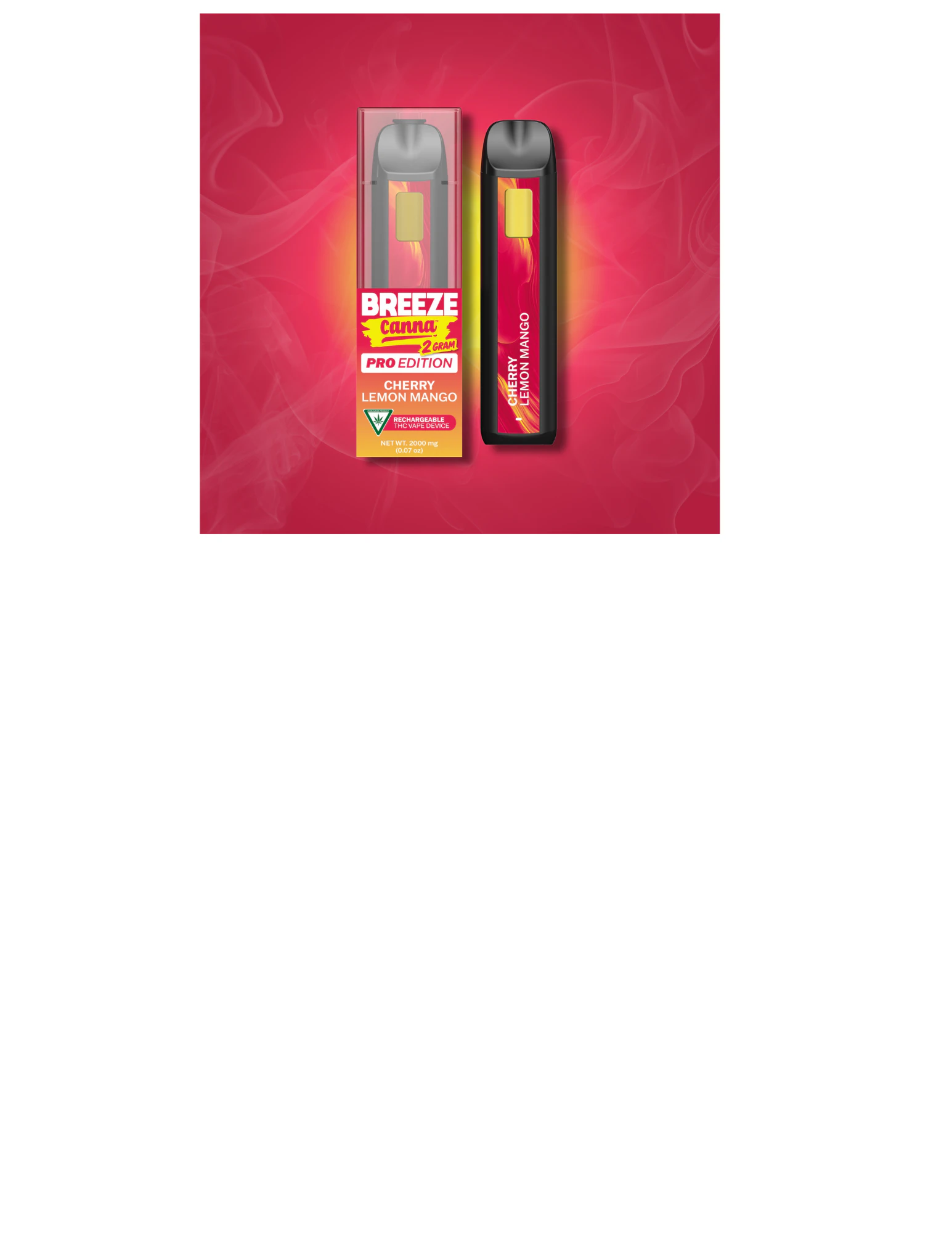 Breeze Canna - Breeze Canna-Cherry Lemon Mango THC 2g Disposable Main Image