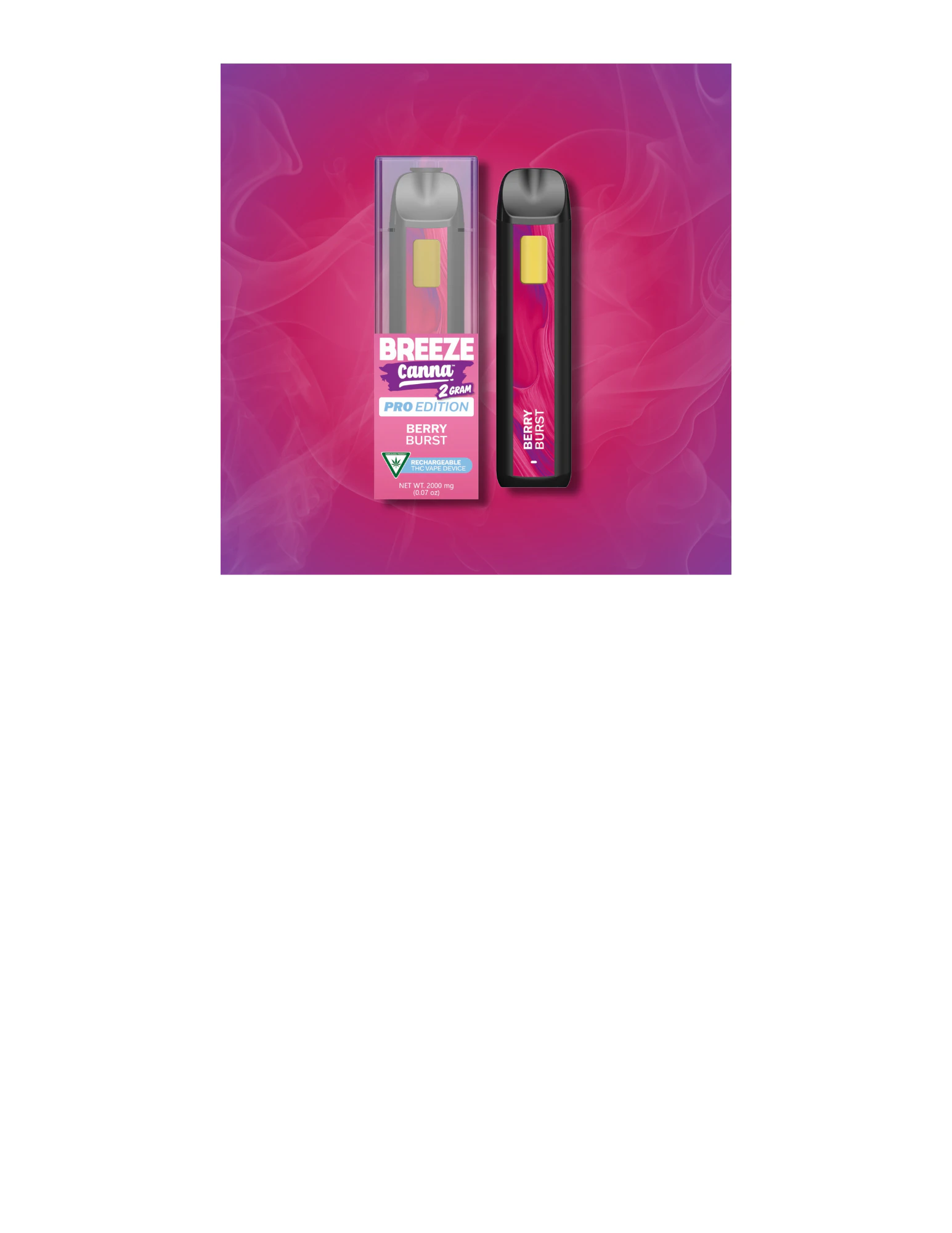 Breeze Canna - Breeze Canna-Berry Burst – THC 2g Disposable Main Image