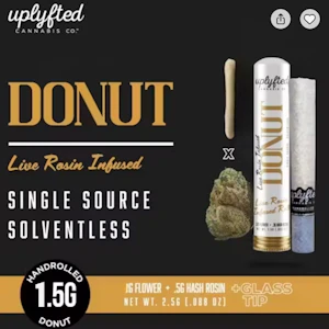 Donut - Uplyfted-Donut-Live Rosin-Canal St. Runtz x Coup D'etat-.3g Hash Rosin-1.5g-62.01%