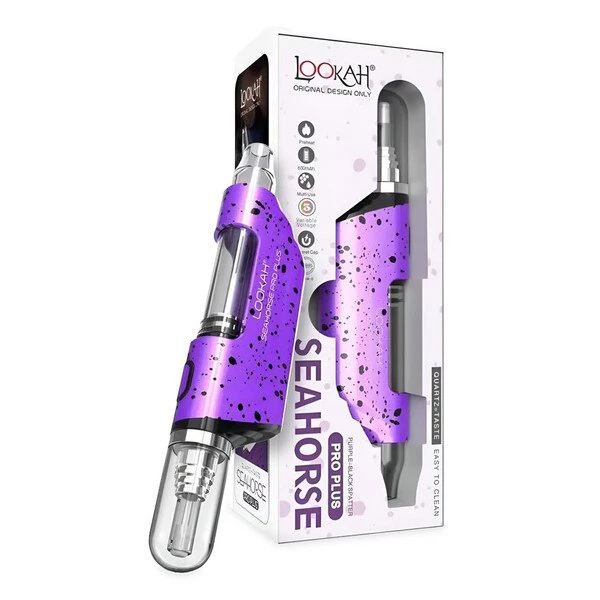 Lookah - Lookah Seahorse | Pro Plus | Dab Vaporizer | Purple and Black Splatter Main Image
