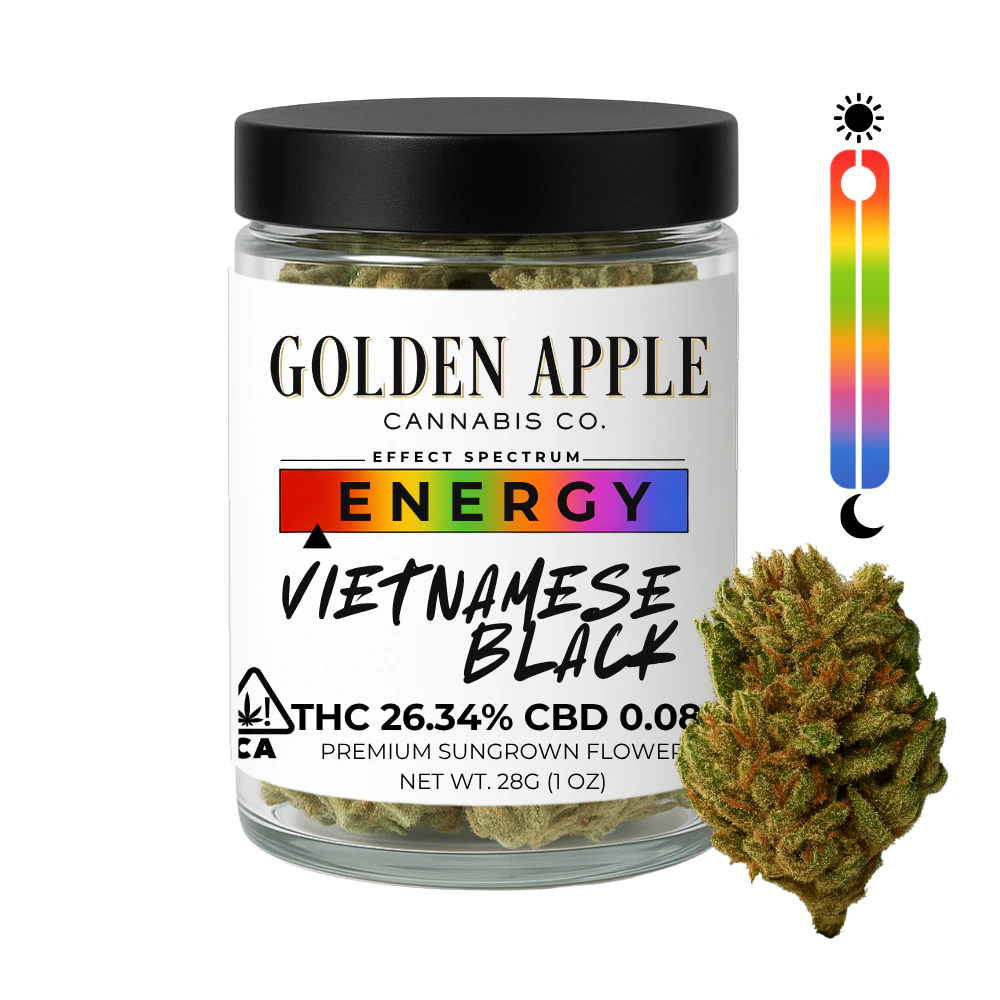 Golden Apple Cannabis Co. - Vietnamese Black | Sativa | 28g Main Image