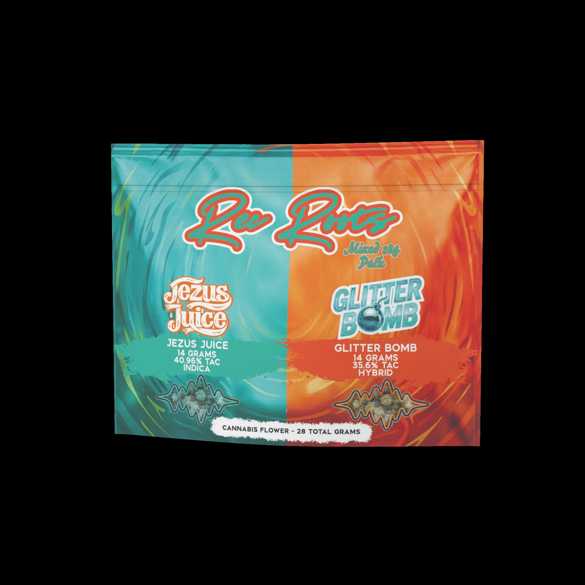 Rec Roots - Rec Roots - Jezus Juice + Glitter Bomb - Mixed Ounce Pack - 2 x 14g - Dry Flower Main Image