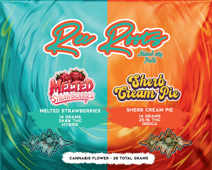 Rec Roots - Rec Roots - Melted Strawberries + Sherb Cream Pie - Mixed Ounce Pack - 2 x 14g - Dry Flower Main Image