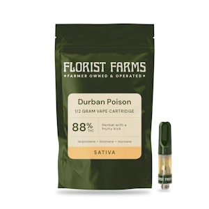 Florist Farms - Florist Farms - Durban Poison - 0.5g Cartridge