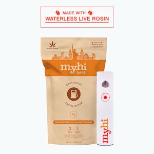 MyHi - MyHi | Sour Diesel | Live Rosin | 3:1 THC:CBD | 1g AIO