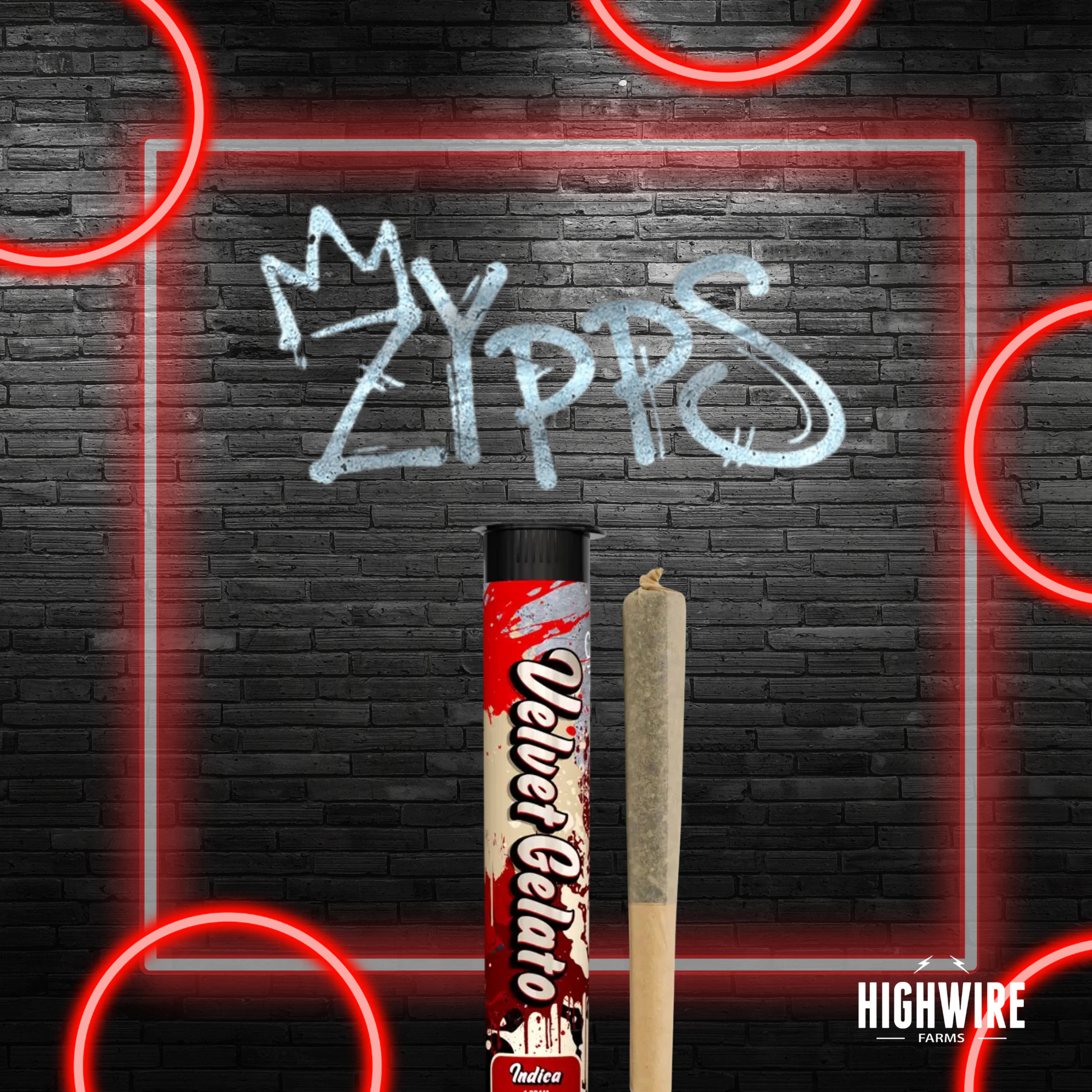 Distro 10 - My Zypp Stikks Velvet Gelato Infused Preroll 1g Main Image