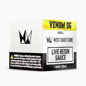 West Coast Cure - WEST COAST CURE: Venom OG 1g Live Resin Sauce (I)