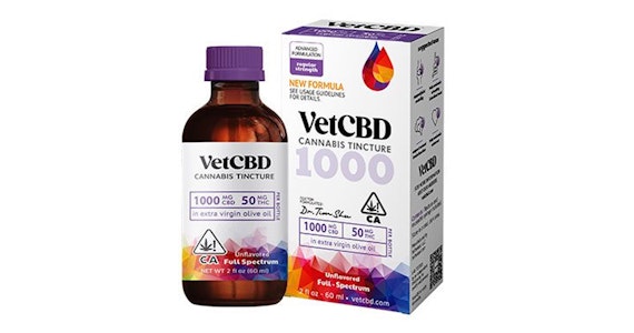 VETCBD - Vet CBD - 1000mg 20:1 Tincture - 60ml