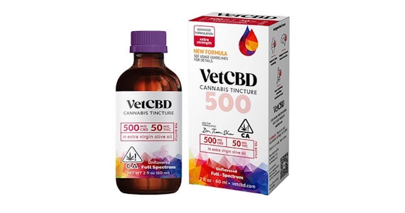 VETCBD - Vet CBD - 500mg 10:1 Tincture - 60ml