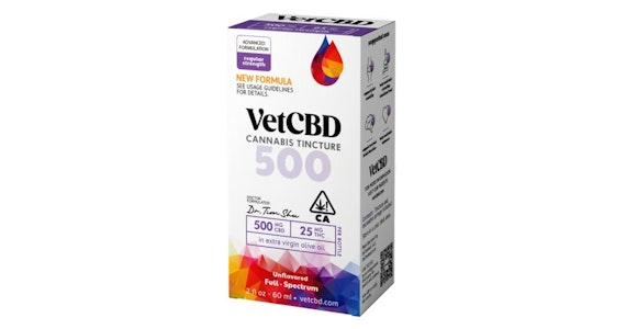 VETCBD - Vet CBD - 500mg 20:1 Tincture - 60ml