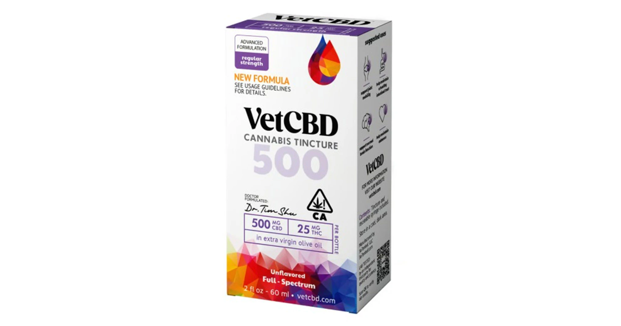 VETCBD - Vet CBD - 500mg 20:1 Tincture - 60ml Main Image