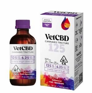 VETCBD - VET CBD | 125mg CBD : 6.25mg THC | Regular Strength CBD Tincture | 1oz