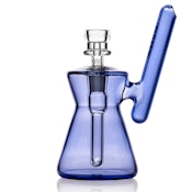 5 Hourglass Pocket Bubbler Water Pipe - Light Cobalt