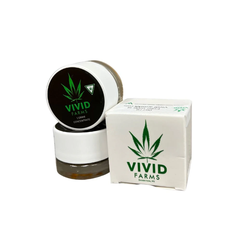 Vivid Farms - Holy Lemon Cherry Gelato 1g Cured Resin - VIVID FARMS Main Image