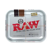 RAW Rolling Tray Metallic Silver- Large