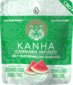 KANHA - KANHA | WATERMELON 1:20 THC/CBD - 10PK | EDIBLE