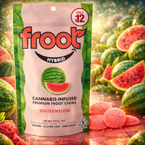FROOT - 100mg Froot Gummies - Watermelon 10x10mg VEGAN 🍃