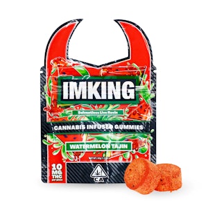 IMKING - IMKING | Watermelon Tajin | Solventless Live Rosin Gummies | [100mg] 10pk | Hybrid