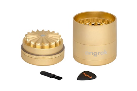 ONGROK - Ongrok - Mini 5 piece | Flower Petal Toothless Grinder | Gold | Metal (2.2 in)