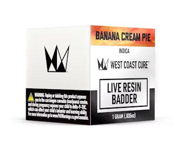 WEST COAST CURE - WCC Banana Cream Pie Live Resin Badder (I) 1g