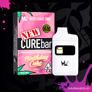 West Coast Cure - WCC - Birthday Cake AIO CUREbar - 1G