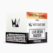 WEST COAST CURE: Berry Pomegranate 1g Live Resin Badder (I)